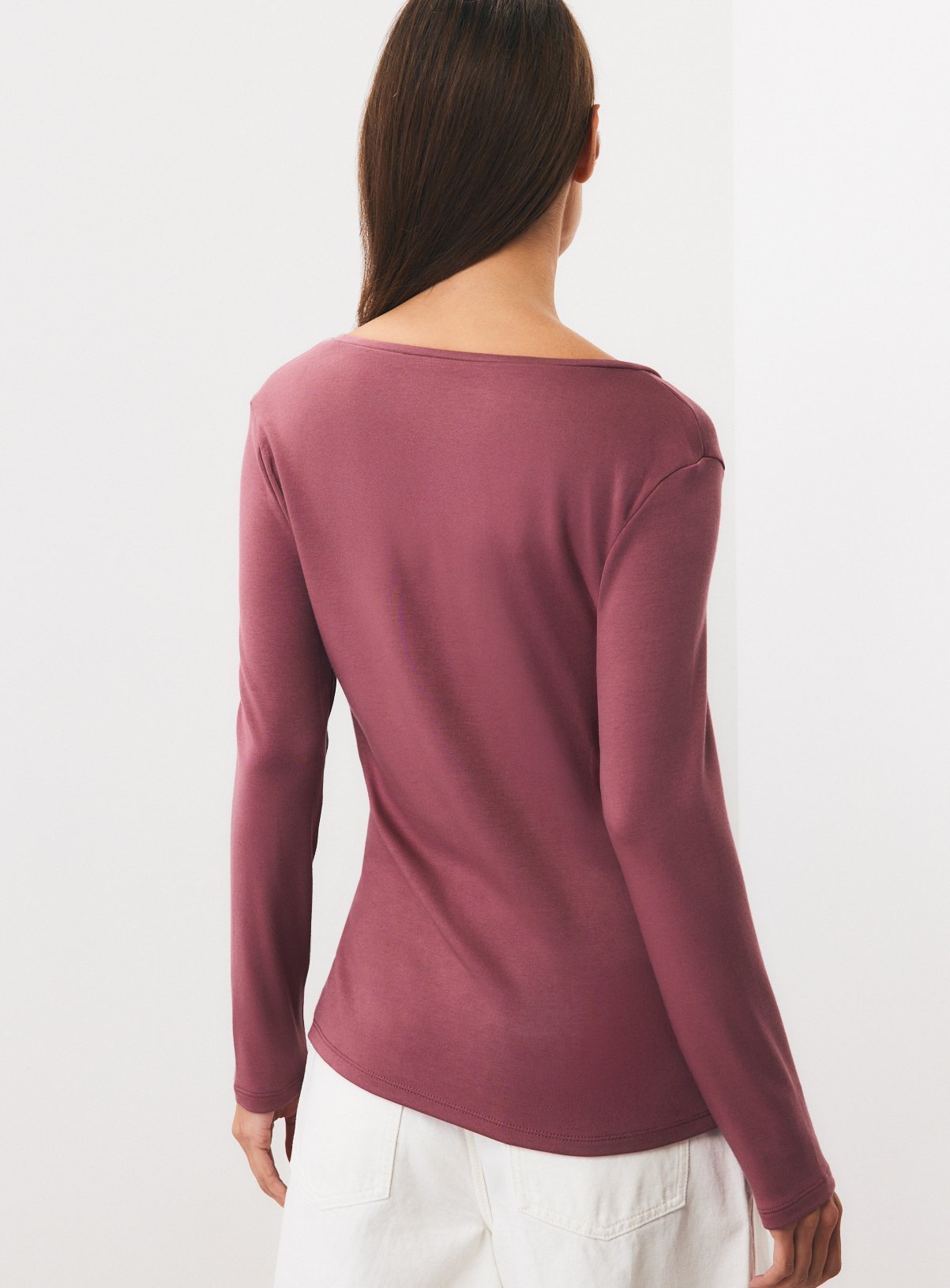 Dark Pink Thermal Long Sleeve Top XL - Image 5 thumbnail